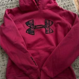 Under Armour Black and Pink Patterned Hoodie